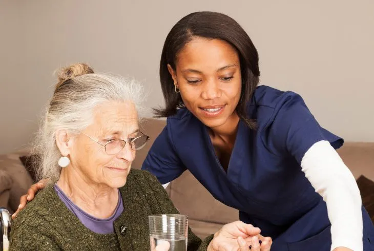 person receiving medication